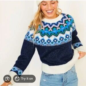 Old Navy Multicolor Patterned Sweater